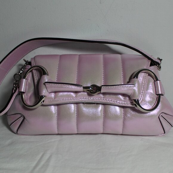 NEW Gucci Horsebit Iridescent Flap 2 Way Chain Leather Strap Shoulder Bag 764339 - Picture 3 of 14